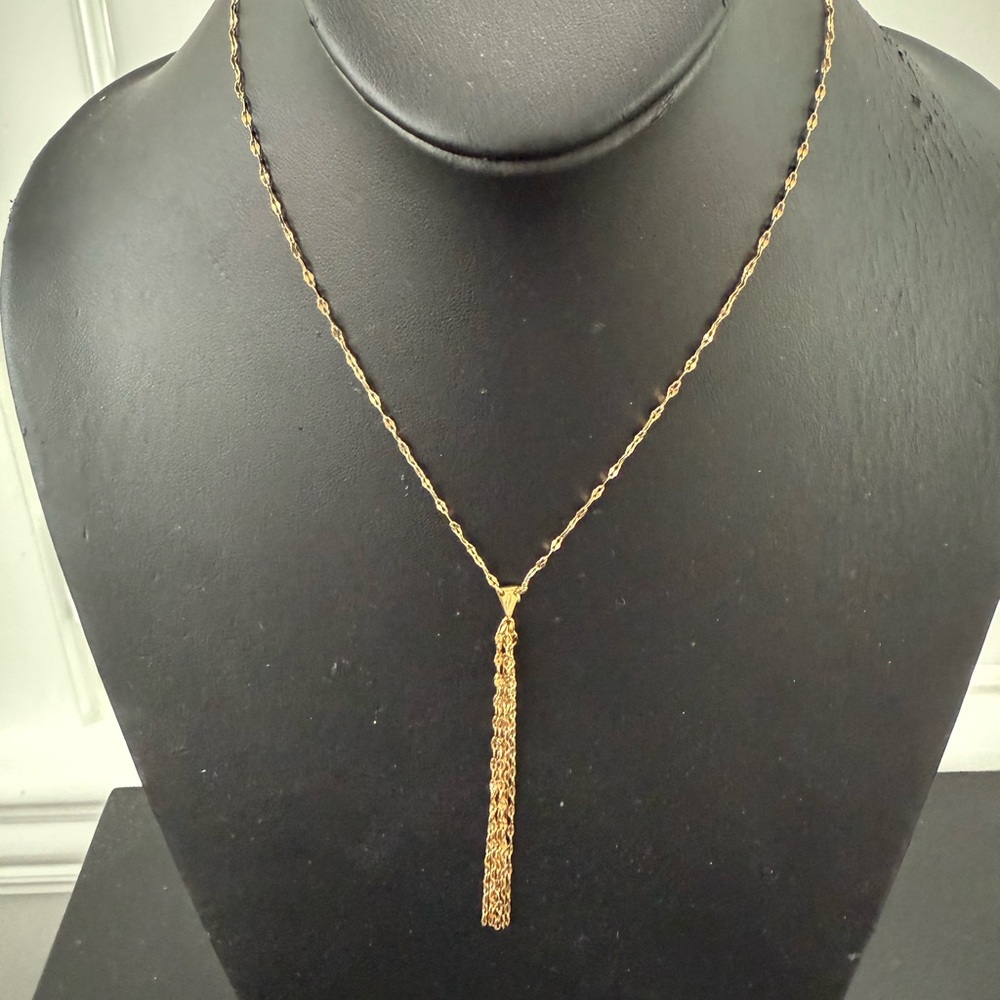 (1)Sterling Forever NEW Y Tassel Nevklace